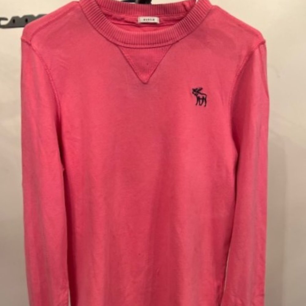 Men's Long Sleeve Pink Abercrombie & Fitch Shirt
